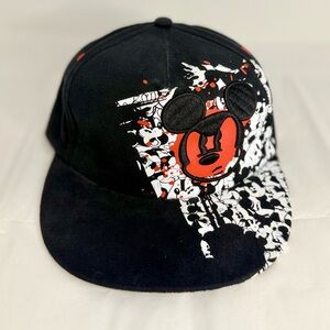 🌸Disney Kids Black and Red Mickey Hat